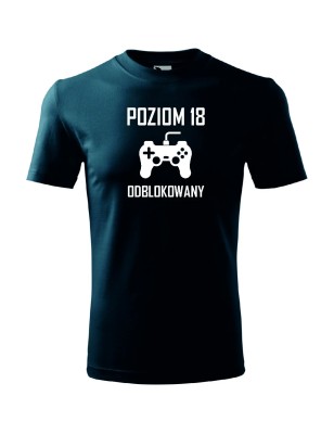 T-Shirt męski Poziom 18 - 10 kolorów do wyboru