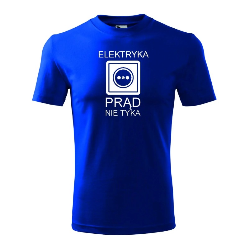 T-shirt męski elektryka prąd nie tyka - 10 kolorów do wyboru