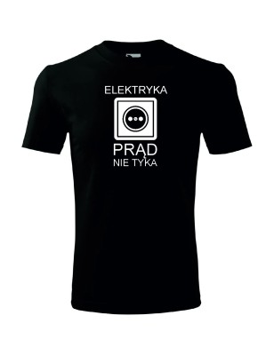 T-shirt męski elektryka prąd nie tyka - 10 kolorów do wyboru