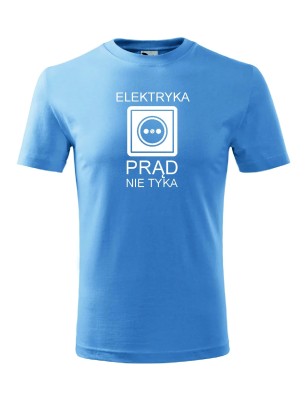 T-shirt męski elektryka prąd nie tyka - 10 kolorów do wyboru