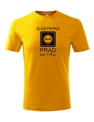 T-shirt męski elektryka prąd nie tyka - 10 kolorów do wyboru