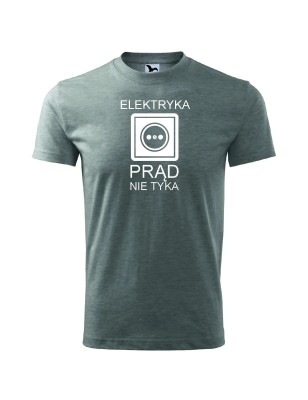 T-shirt męski elektryka prąd nie tyka - 10 kolorów do wyboru