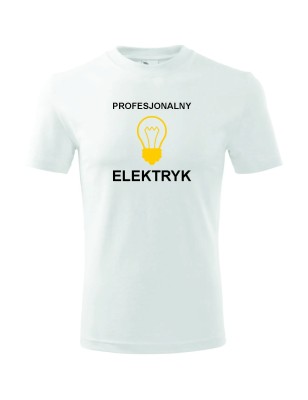 T-shirt męski profrsjonalny elektryk - 10 kolorów do wyboru