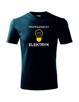 T-shirt męski profrsjonalny elektryk - 10 kolorów do wyboru