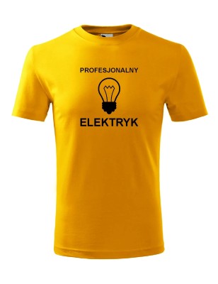 T-shirt męski profrsjonalny elektryk - 10 kolorów do wyboru