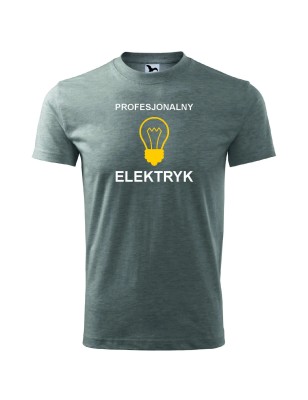 T-shirt męski profrsjonalny elektryk - 10 kolorów do wyboru