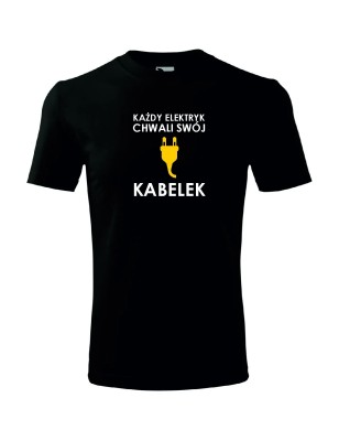 T-shirt męski elektryk kabelek - 10 kolorów do wyboru