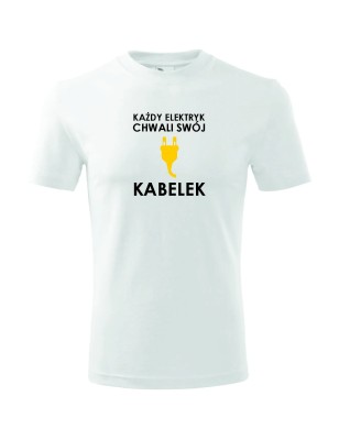 T-shirt męski elektryk kabelek - 10 kolorów do wyboru