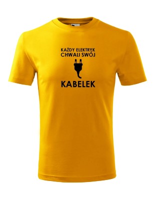 T-shirt męski elektryk kabelek - 10 kolorów do wyboru