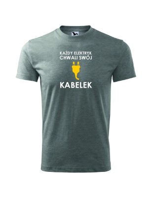 T-shirt męski elektryk kabelek - 10 kolorów do wyboru