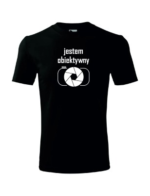 T-shirt męski jestem obiektywny - 10 kolorów do wyboru