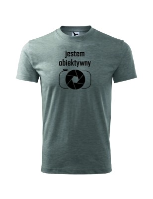 T-shirt męski jestem obiektywny - 10 kolorów do wyboru