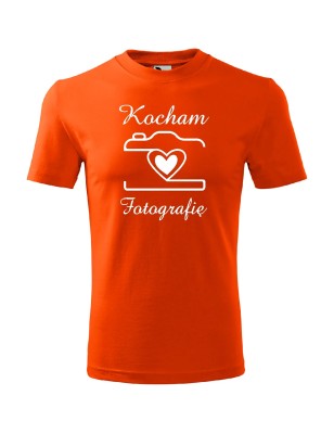 T-shirt męski kocham fotografię - 10 kolorów do wyboru