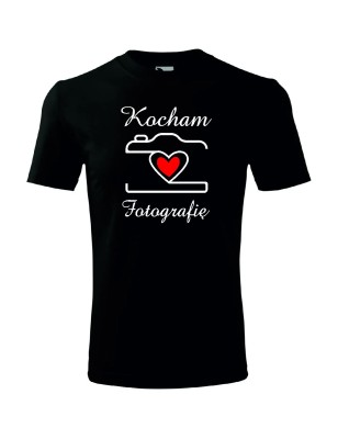 T-shirt męski kocham fotografię - 10 kolorów do wyboru