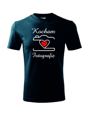 T-shirt męski kocham fotografię - 10 kolorów do wyboru