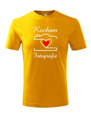 T-shirt męski kocham fotografię - 10 kolorów do wyboru