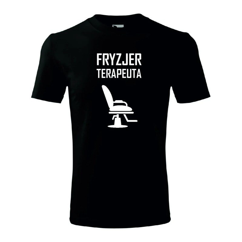 T-shirt męski fryzjer terapeuta - 10 kolorów do wyboru