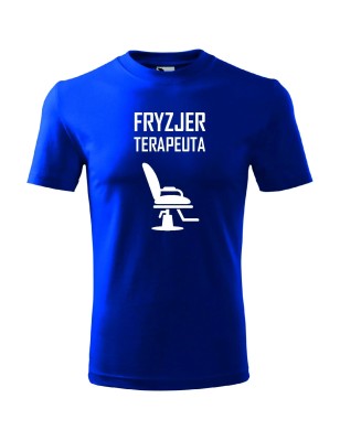 T-shirt męski fryzjer terapeuta - 10 kolorów do wyboru