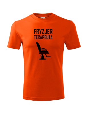 T-shirt męski fryzjer terapeuta - 10 kolorów do wyboru