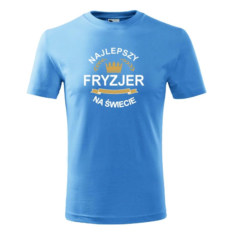 T-shirt męski najlepszy fryzjer na świecie - 10 kolorów do wyboru