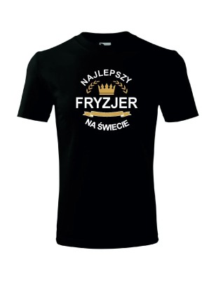 T-shirt męski najlepszy fryzjer na świecie - 10 kolorów do wyboru