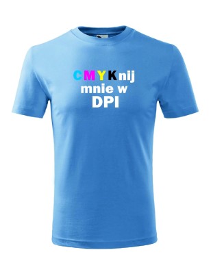 T-shirt męski CMYKnij mnie w DPI - 10 kolorów do wyboru