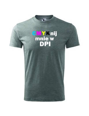 T-shirt męski CMYKnij mnie w DPI - 10 kolorów do wyboru