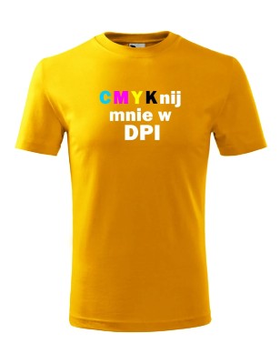 T-shirt męski CMYKnij mnie w DPI - 10 kolorów do wyboru