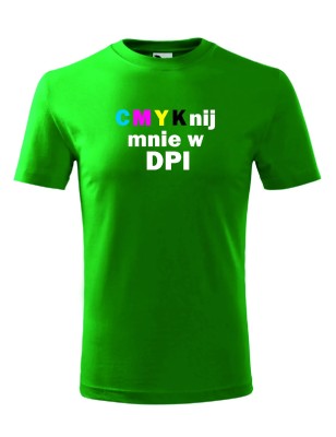 T-shirt męski CMYKnij mnie w DPI - 10 kolorów do wyboru