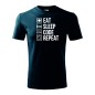 T-shirt męski eat sleep code repeat - 10 kolorów do wyboru