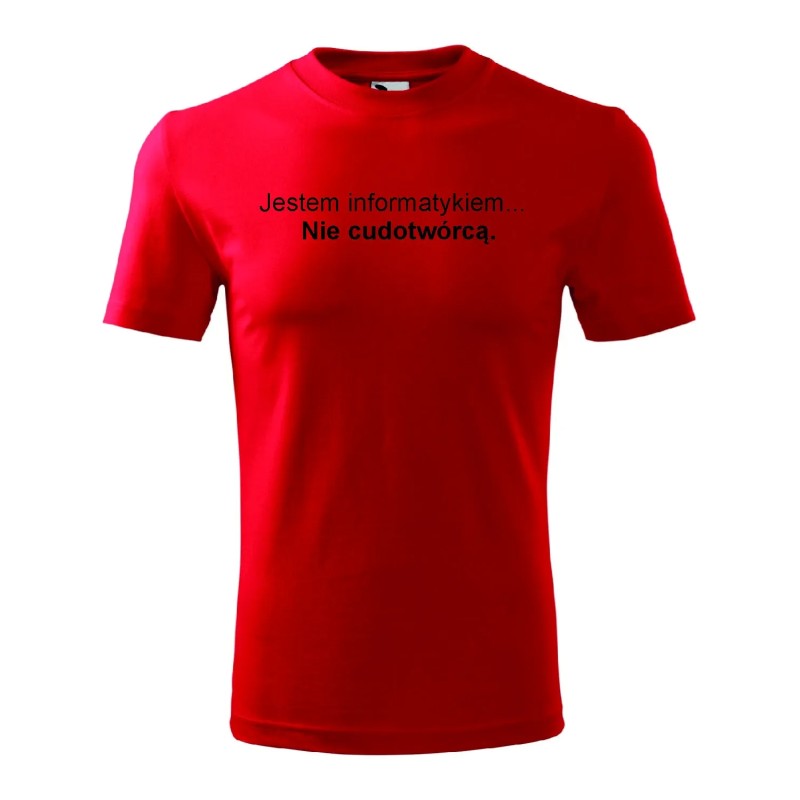 T-shirt męski informatyk nie cudotwórca - 10 kolorów do wyboru