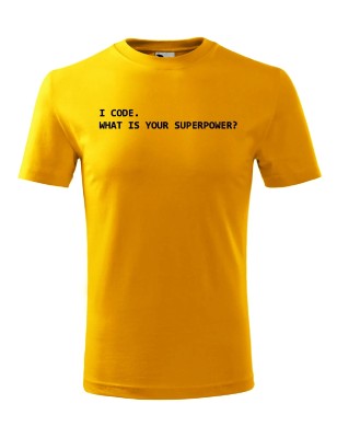 T-shirt męski code superpower - 10 kolorów do wyboru