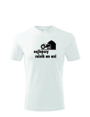 T-shirt męski najlepszy rolnik we wsi - 10 kolorów do wyboru