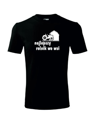 T-shirt męski najlepszy rolnik we wsi - 10 kolorów do wyboru