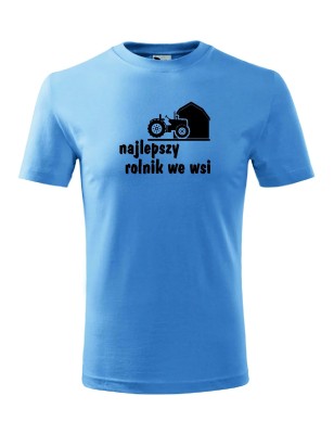 T-shirt męski najlepszy rolnik we wsi - 10 kolorów do wyboru