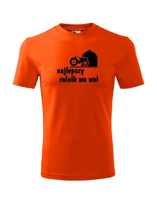 T-shirt męski najlepszy rolnik we wsi - 10 kolorów do wyboru