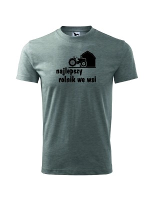 T-shirt męski najlepszy rolnik we wsi - 10 kolorów do wyboru