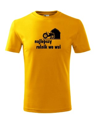 T-shirt męski najlepszy rolnik we wsi - 10 kolorów do wyboru