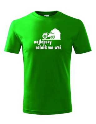 T-shirt męski najlepszy rolnik we wsi - 10 kolorów do wyboru