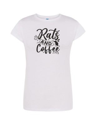 T-shirt damski rats and coffee - 10 kolorów do wyboru