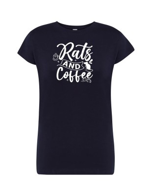 T-shirt damski rats and coffee - 10 kolorów do wyboru