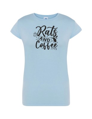 T-shirt damski rats and coffee - 10 kolorów do wyboru