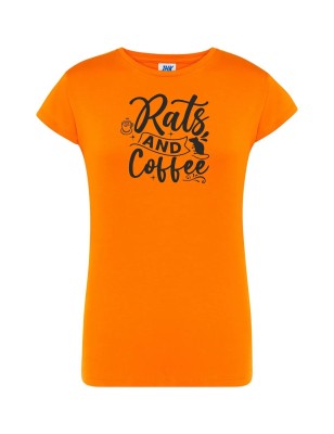 T-shirt damski rats and coffee - 10 kolorów do wyboru