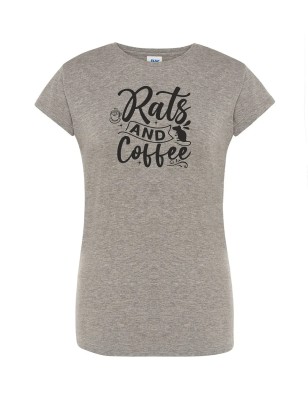 T-shirt damski rats and coffee - 10 kolorów do wyboru