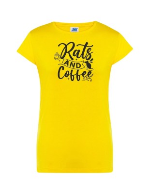 T-shirt damski rats and coffee - 10 kolorów do wyboru