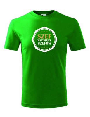 T-shirt męski szef wszystkich szefów - 10 kolorów do wyboru