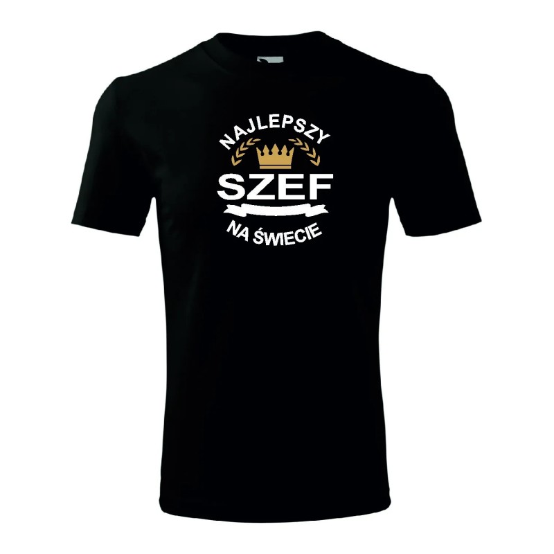 T-shirt męski najlepszy szef na świecie - 10 kolorów do wyboru