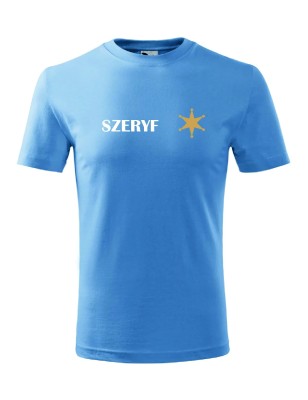 T-shirt męski szeryf - 10 kolorów do wyboru