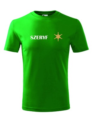 T-shirt męski szeryf - 10 kolorów do wyboru