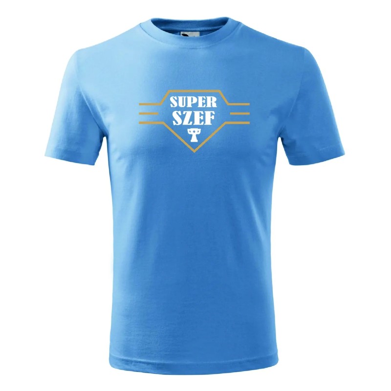 T-shirt męski super szef- 10 kolorów do wyboru